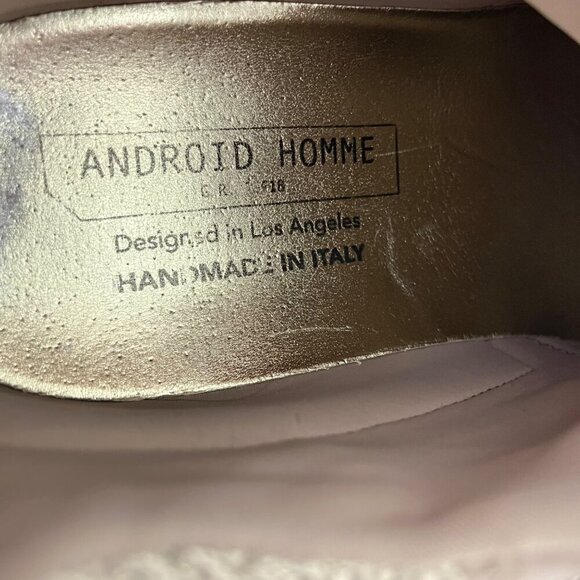 Android Homme Handmade Italian Beige & Taupe Sneakers - Picture 6 of 8